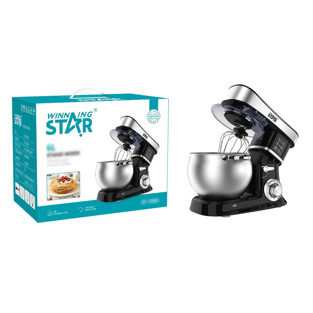 Winning Star ST-5303 6L High Quality 6 Speed Kitchen Stainless Steel Stand Mixer for Baking