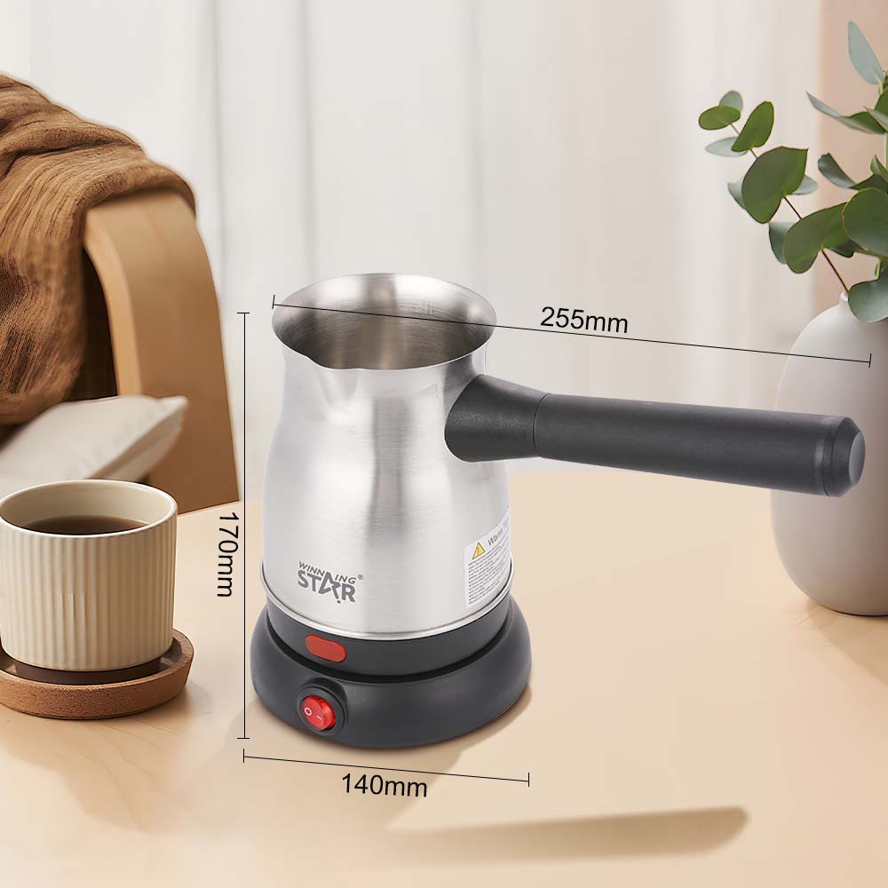 Winning Star ST-9895 Portable Electric Stainless Steel Mini Coffee Maker Turkish Coffee Pots Kettle - Image 2