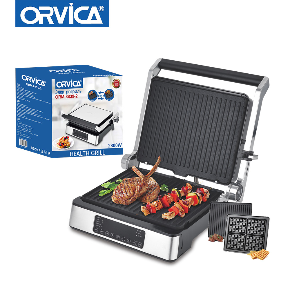 ORVICA 2 in 1 Detachable Digital Sandwich Grill ORM-8839-2