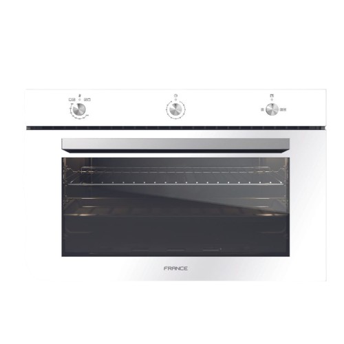 France Oven 90cm gas/gas White with Soft close Door
