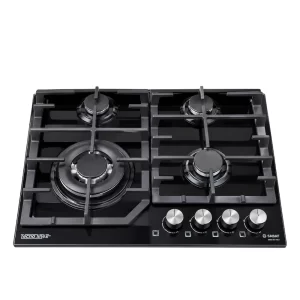 Tecno Line Built-in Hob 4-Burner Black Glass