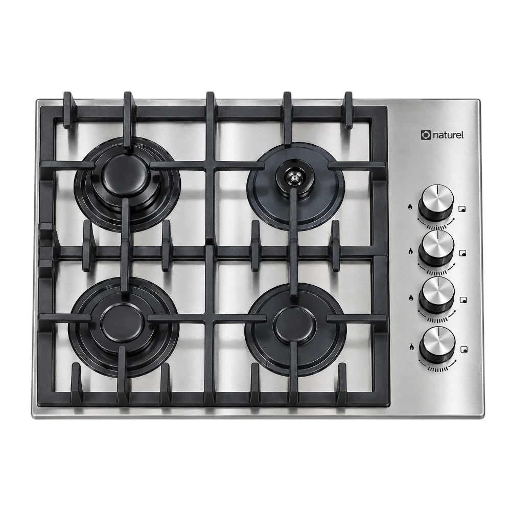 Naturel Built-in Hob Stainless Steel 4-Burner